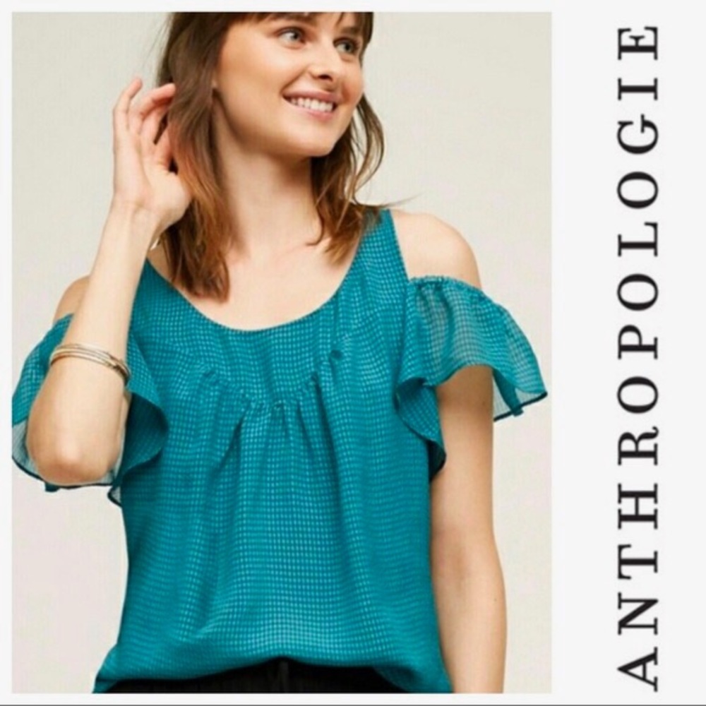 Anthropologie Maeve Cold-Shoulder Top